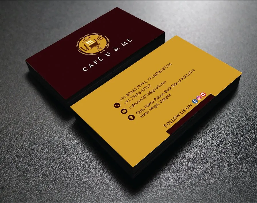 Black & gold card — business cards by Udaipur Graphic Designer