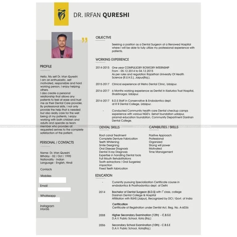 Resume design — print & packaging by Udaipur Graphic Designer