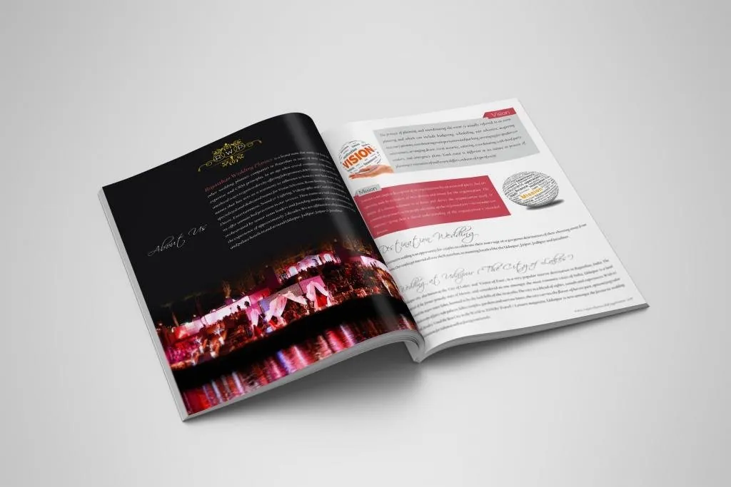 Spread layout — brochures by Udaipur Graphic Designer